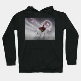 The Journey Maiden and Polar Bear Mystical Fantasy Art by Molly Harrison Hoodie